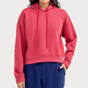 Sudadera con Capucha para Mujer PENTO INDUSTRY, 100% Algodón Felpa, Anti-Pilling, Color Sólido, Manga Larga, Hombros Caídos, Invierno - Product Image 6