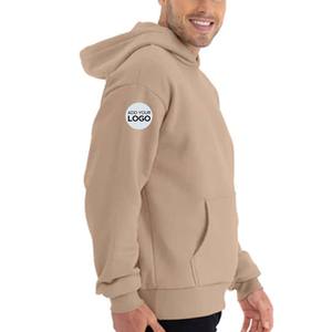 Sudadera con Capucha de Color Sólido, Manga Larga, Informal, para Otoño e Invierno, 70% Algodón, 30% Poliéster - Product Image 3