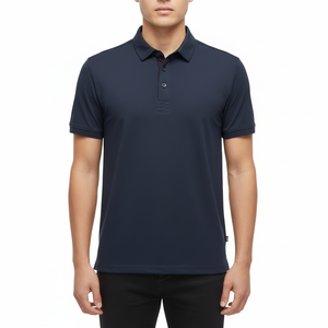 Polo décontracté en coton pour homme 200 GSM Coupe classique Streetwear Doux Respirant Anti-rétrécissement Séchage rapide Service OEM/ODM - Product Image 2