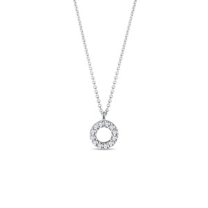 Collar con Colgante de Diamante Cultivado en Laboratorio en Forma de Círculo de Oro Amarillo - Product Image 5