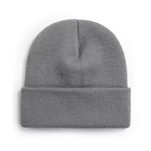 Bonnet d'hiver unisexe en acrylique tricoté à revers, couleur unie, vierge, de haute qualité, personnalisable avec logo, vente en gros - Product Image 1
