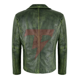 Modern <b>Men</b> Double Breasted <b>Leather</b> <b>Blazer</b> Elegant Long Sleeve Slim Tailored Fit American Style Business Casual Dressing - Product Image 3