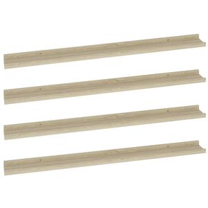 Mensole a muro 4 pezzi in rovere di Sonoma 39.4 "x 3.5" x 1.2 "dimensioni eleganti ed eleganti - Product Image 2