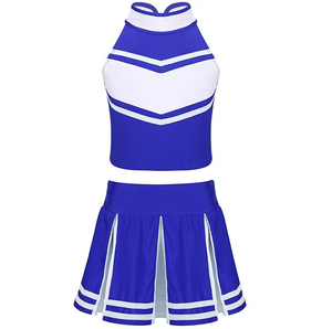 Costume de pom-pom girl rouge et blanc avec pompons, tenue pour femmes adultes - Product Image 4