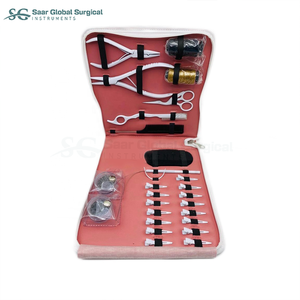 Kit d'outils professionnels pour extensions de cheveux - Ensemble d'outils d'extension de cheveux pour experts, aiguilles en forme de C avec ciseaux pour stylistes - Product Image 1