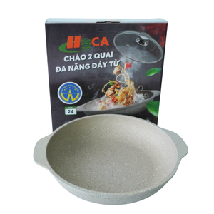 HOCA Die-<b>Casting</b> Aluminum Braising <b>Pan</b> Casseroles Ceramic Non-Stick Glass Lid - Product Image 6
