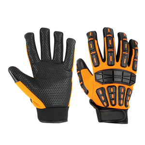 Polyester Mechanics <b>Gloves</b> Elastic Cuff Breathable Durable Heat Resistance Oil Gas Protection High Quality Impact Work <b>Gloves</b> - Product Image 1