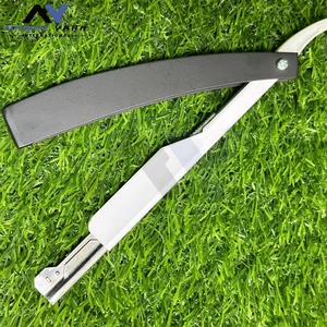 Nouveau Design Rasoir de Barbier Professionnel en Acier Inoxydable avec Verrou Coulissant, Argent et Noir, Logo Personnalisé, Rasoir à Barbe, Vente Directe Usine en Gros - Product Image 3