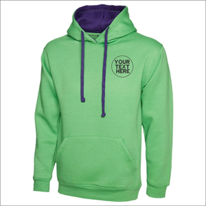 Sweat-shirt à capuche vert pour homme, coupe classique, en coton tricoté, couleur unie, avec poche, idéal pour l'automne - Product Image 2