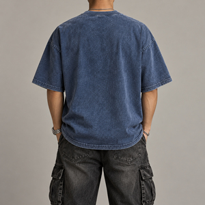 เสื้อยืดผู้ชายลายกราฟิกสีส้มไหม้ทรงโอเวอร์ไซส์ ผ้าฝ้ายลายวิวทิวทัศน์ตะวันตก สไตล์วินเทจ เสื้อยืดสตรีทแวร์ ขายส่ง - Product Image 6