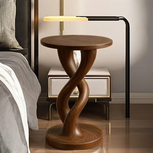 Mesitas de noche de madera maciza hechas a mano con diseño único para sala de estar, dormitorio, hotel o apartamento, hechas en Vietnam - Product Image 2