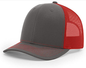 Casquette Trucker Snapback - Gris Acier/Orange Néon, 6 Panneaux Structurés, Maille Imprimée, Décontractée, 100% Laine - Product Image 4