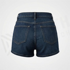 Shorts en jean d'été pour femme, coupe slim extensible, déchirés, à franges, style streetwear décontracté, tendance et stylé - Product Image 2