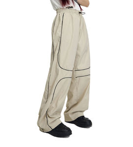 Unisex Baggy Cargo <b>Pants</b> Oversized Wide Leg Windbreaker <b>Pants</b> Piping Harajuku Streetwear Parachute <b>Track</b> <b>Pants</b> Custom - Product Image 4