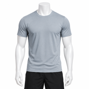 Wholesale <b>Men's</b> Summer New Arrival Casual <b>T</b>-<b>Shirts</b> 100% Cotton Front Logo Heavyweight Eco-Friendly Breathable Solid Color - Product Image 3