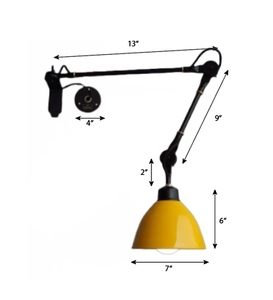 Modern adjustable swing arm <b>wall</b> lamp industrial black metal <b>wall</b> sconce vintage <b>bedside</b> reading <b>light</b> Nordic loft bedroom <b>light</b> - Product Image 2