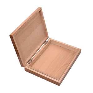 Light <b>Wooden</b> Storage <b>Box</b> with Hinged Lid Metal Hardware Rectangular Organizer for Art Supplies Documents <b>Tools</b> Keepsakes - Product Image 1
