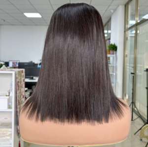 100% cabello humano sin procesar cabello virgen crudo al por mayor sin pegamento HD encaje transparente encaje <span class=keywords><strong>Frontal</strong></span> recto Bob pelucas para mujeres - Product Image 1