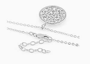 Collar de Plata de Ley con Diseño Disperso de Moissanita Platineve, Chapado en Oro Blanco, Moderno y Minimalista para Mujer, Certificado - Product Image 5