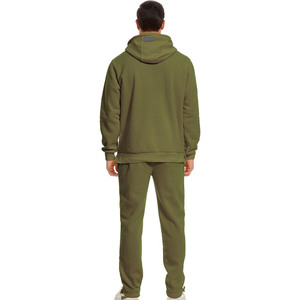 Men's Gray <b>Hooded</b> Tracksuit Full Sleeve Solid Color Casual Wear Breathable Midweight Autumn Style Drawstring Closure - Product Image 5