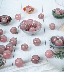 Piedras de Cuarzo Rosa Pulimentadas en Forma de Círculo para Decoración del Hogar, Piedras de Cristal Feng Shui, Material Artesanal de Piedras Preciosas Duraderas - Product Image 4