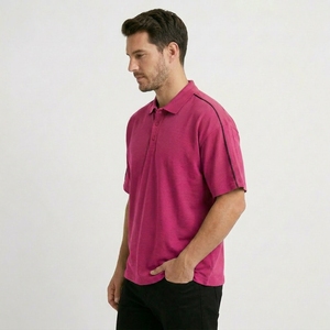 เสื้อโปโลผู้ชายทรงหลวมแขนสั้นลำลองคอปกผ้าฝ้ายทรงหลวมสตรีทแวร์สำหรับฤดูร้อน - Product Image 4