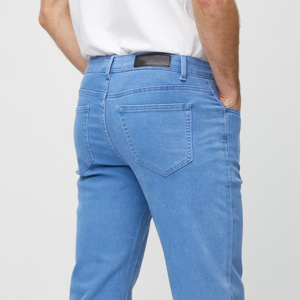 Men's Straight Fit Denim <b>Jeans</b> Breathable Solid Pattern Winter Summer High Quality Fabric Casual Style - Product Image 4