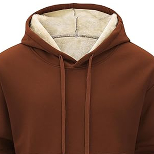 Custom Men's Heavyweight Oversized No <b>Strings</b> Pullover Hoodie Polyester/Cotton Blend Fleece Quick Dry Breathable Front Winter - Product Image 2