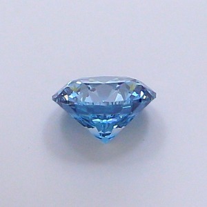 Diamant CVD cultivé en laboratoire, forme ronde, bleu vif fantaisie, clarté VS2, polissage excellent, pierre précieuse brute brillante pour joaillerie fine. - Product Image 2