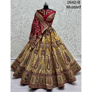 Collections de velours de vêtements de mariée indiens pour la mariée avec le travail de Zarkhan par Fabzone - Product Image 6
