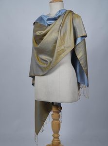 Designer Cashmere Silk <b>Blend</b> Reversible Stole for Women Ultra Soft Breathable Luxury Shawl Wrap with Dual-Sided Pattern - Product Image 3