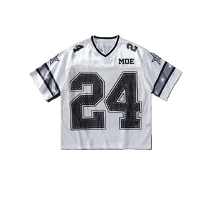 Maillot de football américain en gros, uniforme d'équipe OEM avec logo et numéros personnalisés, maille respirante, production en vrac - Product Image 3