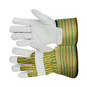 Gants de sécurité en cuir de vachette grainé pour la construction industrielle avec doublure en coton, protection robuste pour les mains des riggers canadiens - Product Image 2