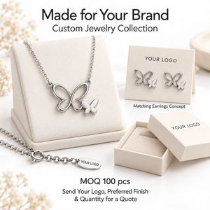 Collar de Mujer con Doble Mariposa de Plata de Ley 925 Personalizado - Product Image 4