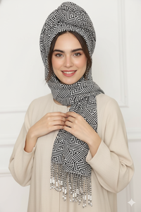 Pañuelo Cuadrado de Seda Estampado Personalizado de Lujo con Borlas, Tela Ligera y Suave, Pañuelo de Moda para Mujer, Fabricante OEM - Product Image 3