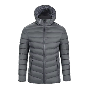 Mens <b>Hooded</b> <b>Puffer</b> <b>Jacket</b> Winter Quilted Down Style Warm Lightweight <b>Waterproof</b> Outerwear Custom Front Logo High Quality <b>Jacket</b> - Product Image 6