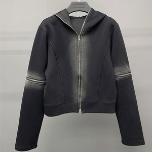 Sudadera con Capucha Corta Informal para Hombre, Sudadera Holgada de Gran Tamaño, Estilo Hip Hop Urbano, Prenda Superior para la Calle - Product Image 5
