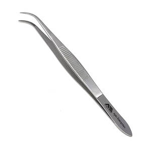 Fórceps de disección Perry de alta calidad, mandíbula dentada curva fina, 125mm, fórceps delicados para vendaje y tejido, instrumento médico - Product Image 1
