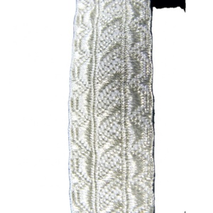 เครื่องแต่งกายผ้าแจ็คการ์ดสำหรับแต่งลายลูกไม้สีเงินฝรั่งเศสแบบกำหนดเอง Mylar tresse galloon - Product Image 1