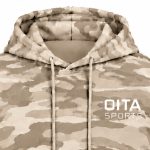 Sudadera con Capucha Beige Camuflaje para Hombre, Sudadera de Forro Polar con Estampado Personalizado, Bolsillo Canguro, Cordón Ajustable, Ropa Casual de Invierno - Product Image 3
