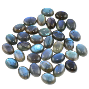 Pierre précieuse naturelle Labradorite, forme ovale, cabochon, toutes tailles, pierre en vrac, fournitures pour la fabrication de bijoux, vente en gros, fabricant en vrac - Product Image 1
