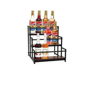 Porte-bouteilles en métal pour comptoir - Porte-bouteilles empilable à 3 niveaux, capacité de 12 bouteilles de vin pour bar à domicile ou cave à vin - Product Image 1