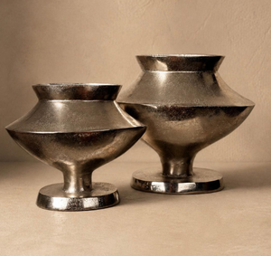 Urne à fleurs en métal de qualité supérieure, très vendue, faite à la main en aluminium argenté brut, vase décoratif de sol, pot. - Product Image 6