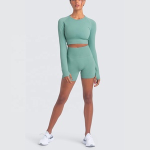 Conjunto de Yoga de compresión de alta calidad para mujer, sujetador y Legging, ropa de gimnasio, ropa de Yoga activa, 2 piezas - Product Image 4