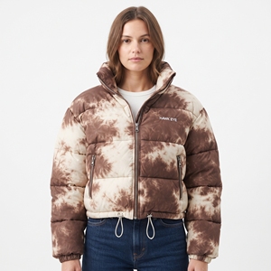 Abrigo Acolchado Sublimado para Mujer con Cinturón, Chaqueta de Invierno con Capucha, Estilo Casual para Exteriores, Prenda Exterior Acolchada y Cálida, Nueva Colección - Product Image 1