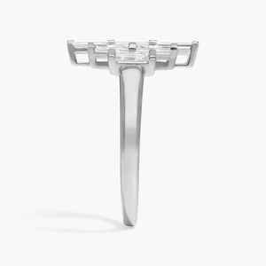 Anillo de Moda con Diamante Cultivado en Laboratorio, Corte Baguette, Oro Blanco - Product Image 6