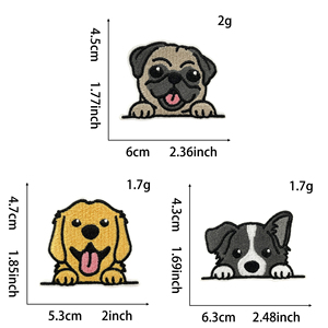 Parche Bordado Termoadhesivo Ecológico Personalizado para Perros y Mascotas, Varios Diseños Lindos en Tela de Fieltro para Accesorios de Sombreros para Niños - Product Image 4