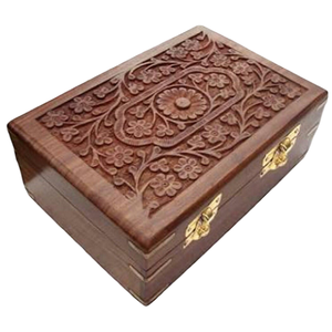 Cajas Rectangulares de Madera con Diseño Grabado y Acabado en Madera Natural de Alta Calidad para Almacenamiento en el Hogar - Product Image 2
