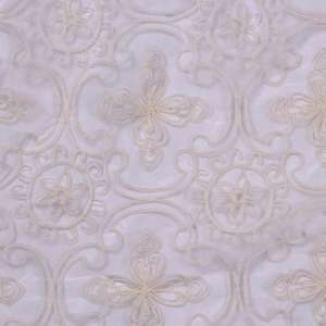 Hot selling Breathable Lightweight Woven Embroidered <b>Net</b> <b>Fabric</b> Women & Girls' Bridal Wear & Party Dresses White - Product Image 3