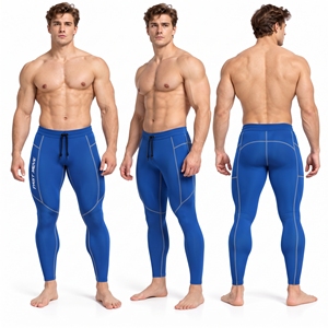 Leggings de Compresión para Hombre Regal Three LLC, Pantalones Deportivos Transpirables de Longitud Completa con Bolsillo con Cierre y Cintura Ajustable con Cordón - Product Image 5